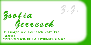 zsofia gerresch business card